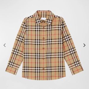 Burberry size 12Y vintage check stretch cotton short. Color archive beige.